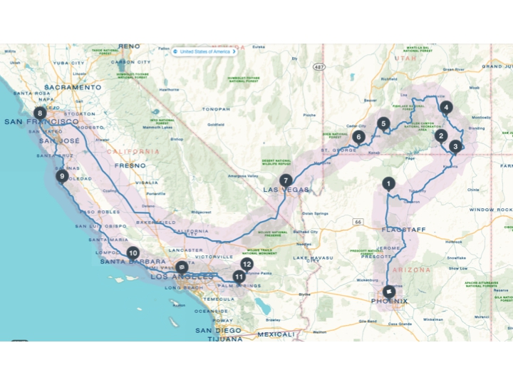 etats-unis,road trip,ouest américain,californie